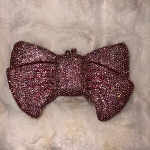 Sparkling Pink Bow Clutch